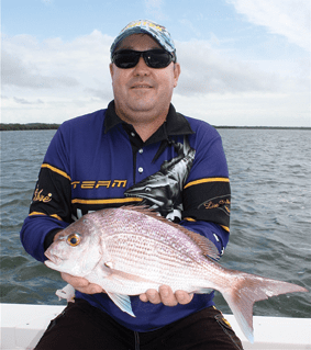 A run of legal snapper in the Broadwater has been a welcome surprise. Brett hooked this one on his favourite 1/2oz Kato blade.