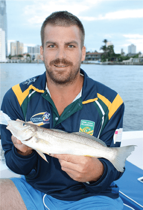 Ricky made the most of his Goldy holiday by catching good size whiting in the Nerang River.