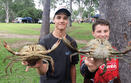 Ryan and Mitch showed off two of their muddies. Females are legal in NSW.