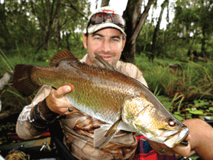 The author nabbed a healthy barra. Photo: Ken Rowling