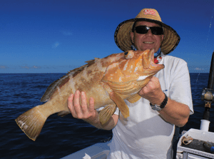 Mark landed the only cod on the author’s expedition offshore from Fraser Island.