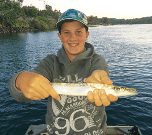 Mitch had a great afternoon in the creek, with this pike making perfect snapper bait.