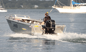 Stern shot with SLTs installed – boat remains level.