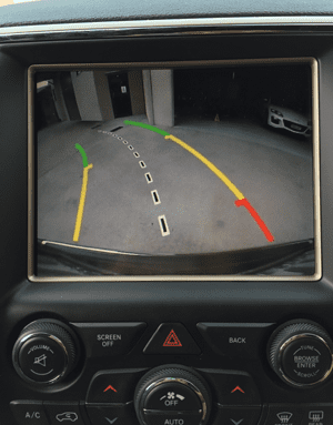 The reversing camera is super easy to use and provides guidelines to help in tight spaces.