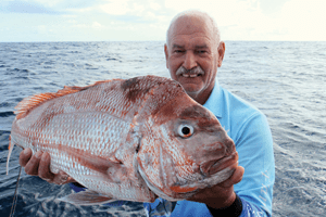 A 10kg snapper was the third fish caught by the author on the trip.