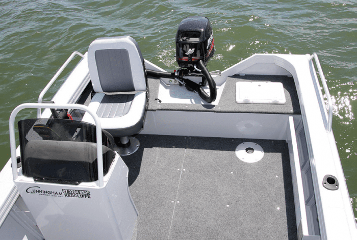A side console was fitted to the test boat.