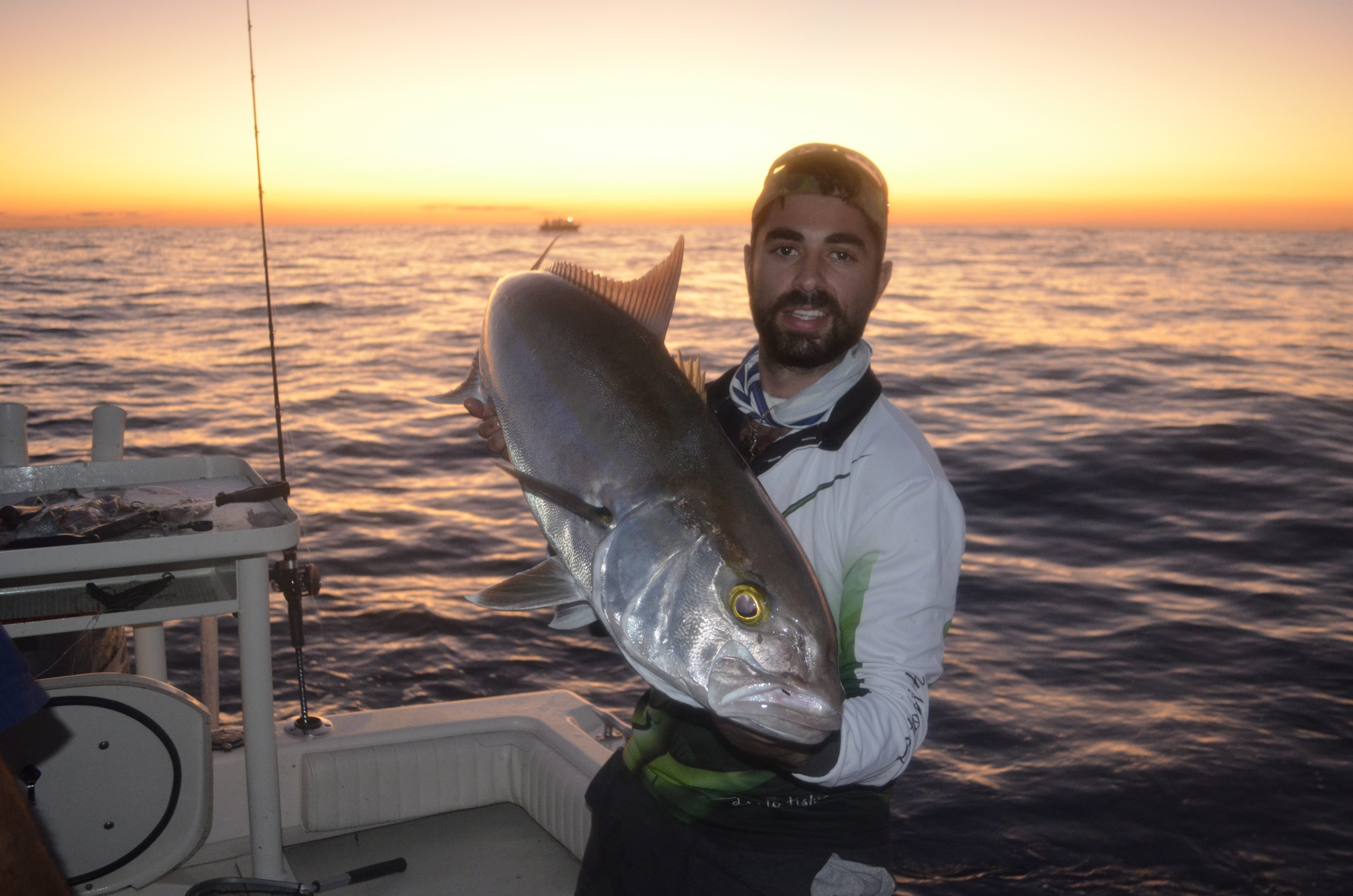 This 15kg amberjack landed by Peter was by-catch while chasing snapper.