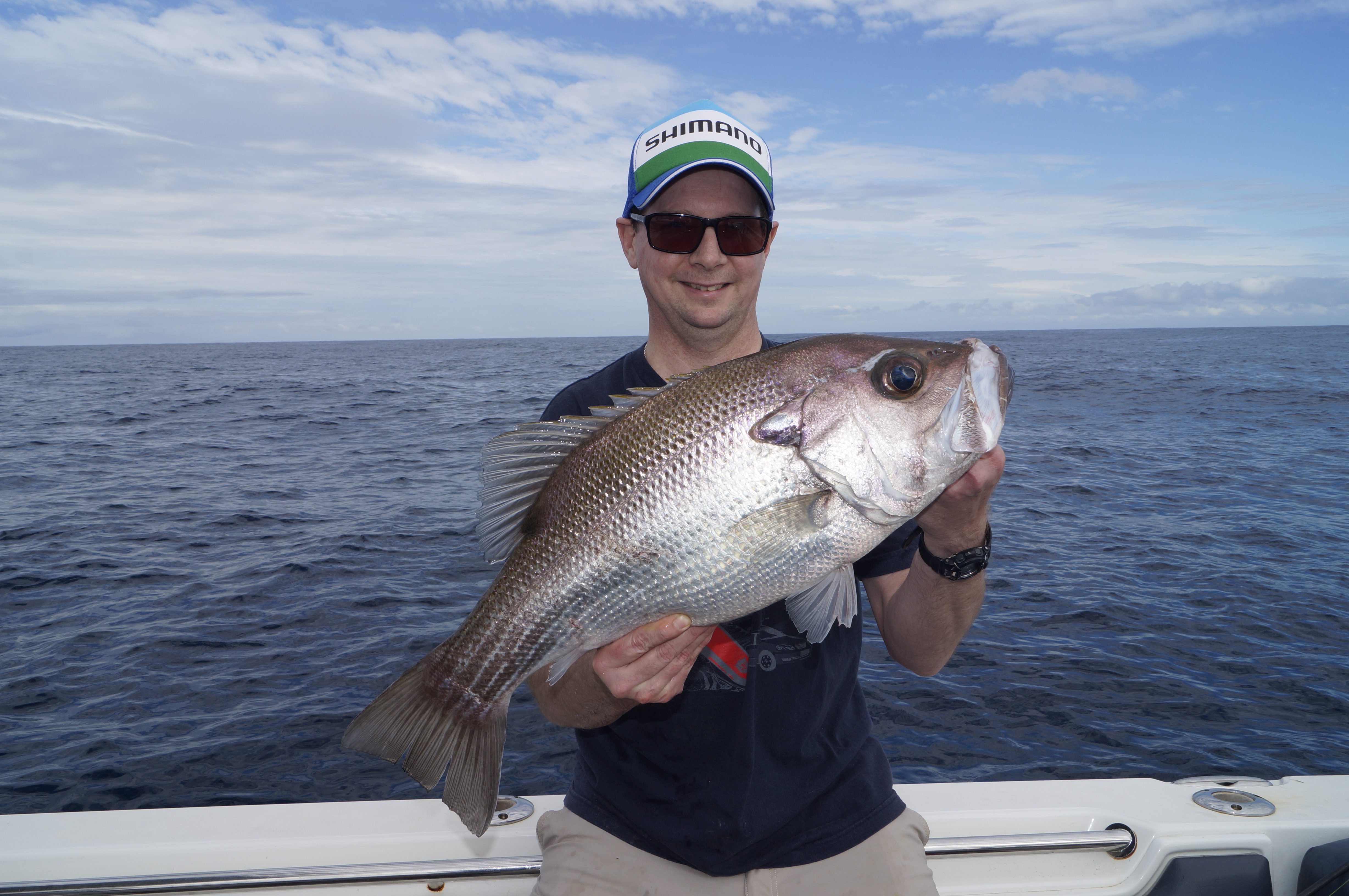 Scott Essery dug deep to land this 62cm pearl perch.