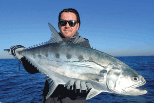 Tide Apparel member Ben with a solid queenie taken on a jig.