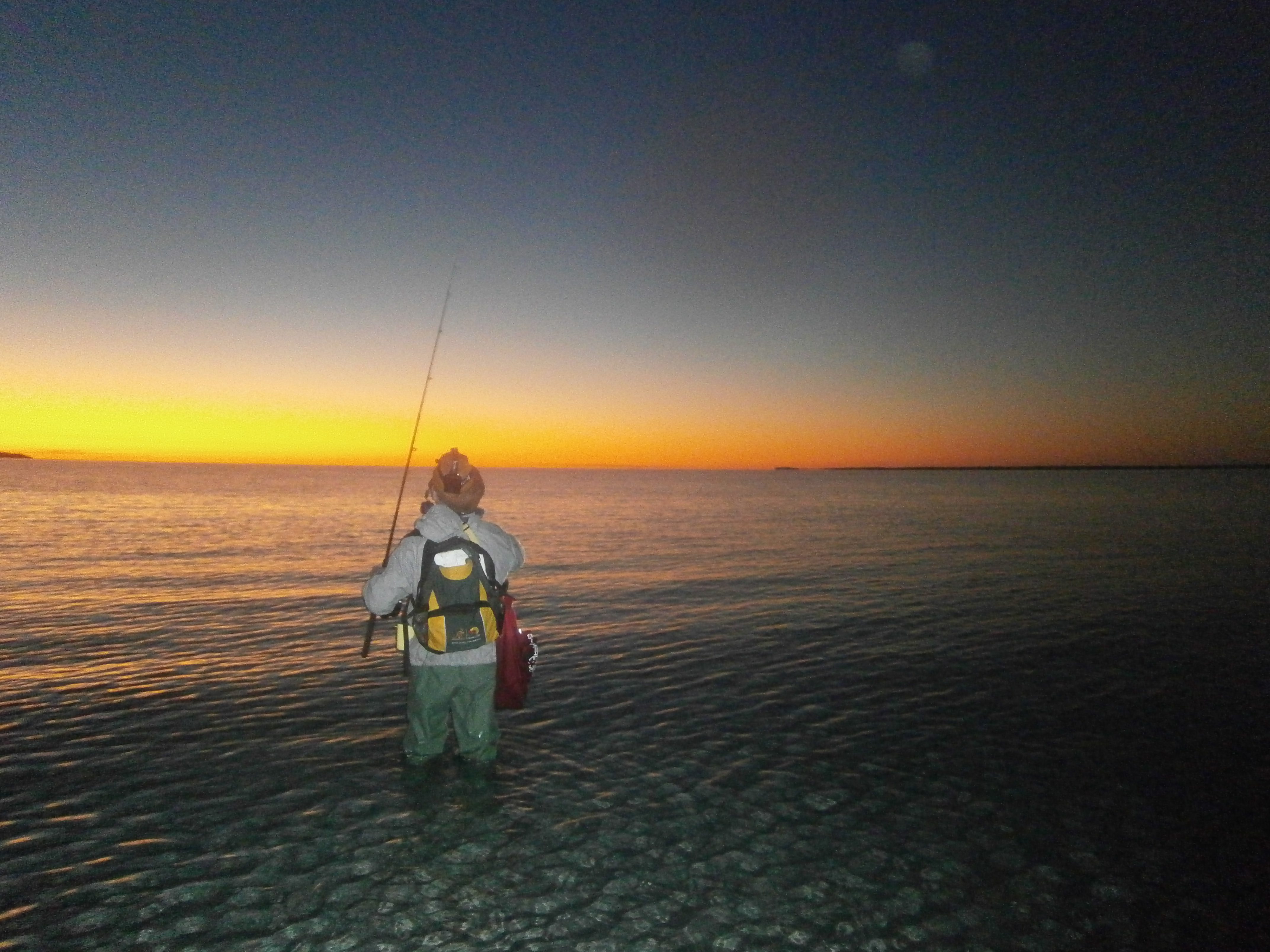 Sunset on a successful session catching whiting on Fraser’s western side.