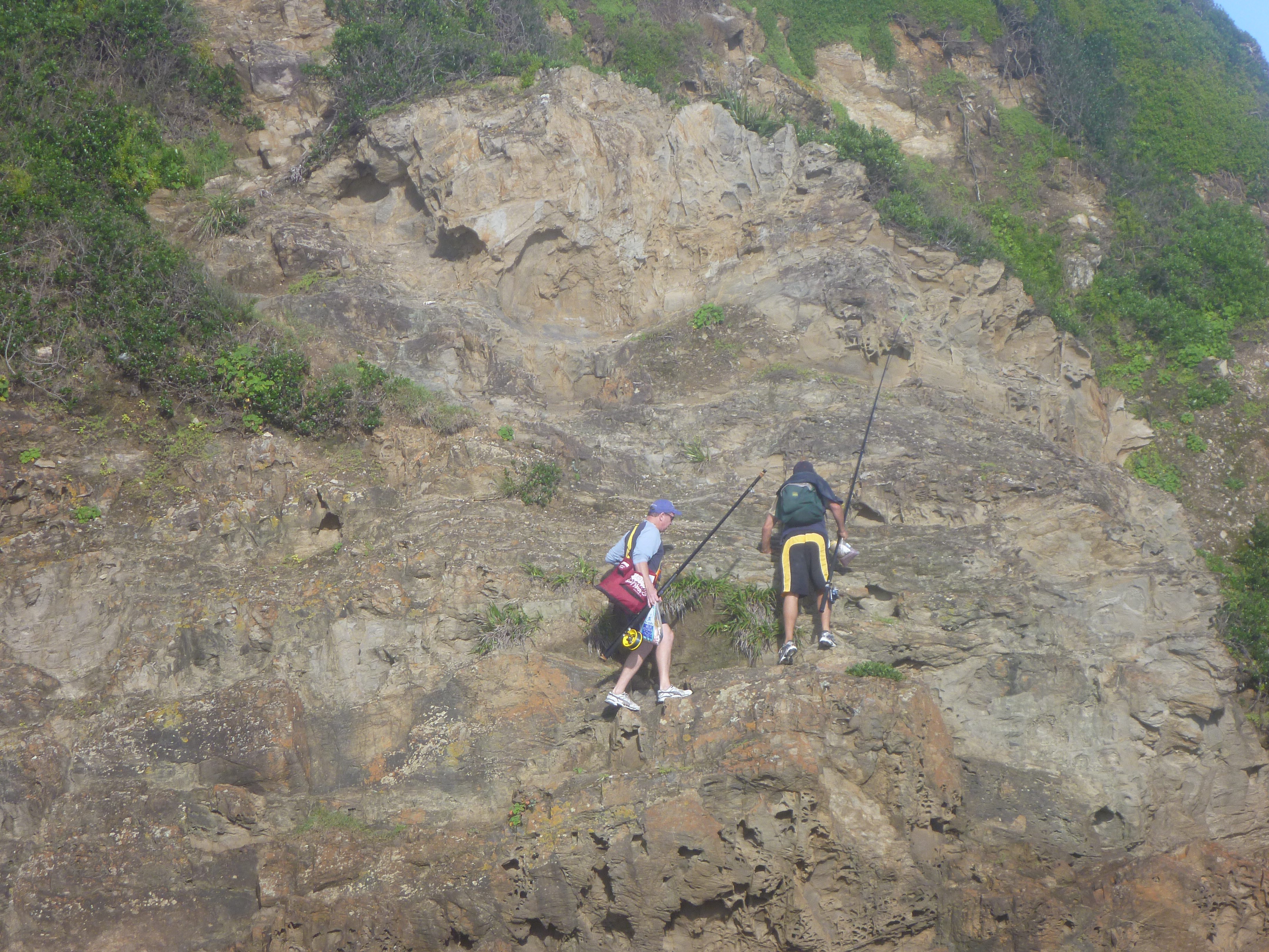 Great rock fishing spots can be mountain goat territory.