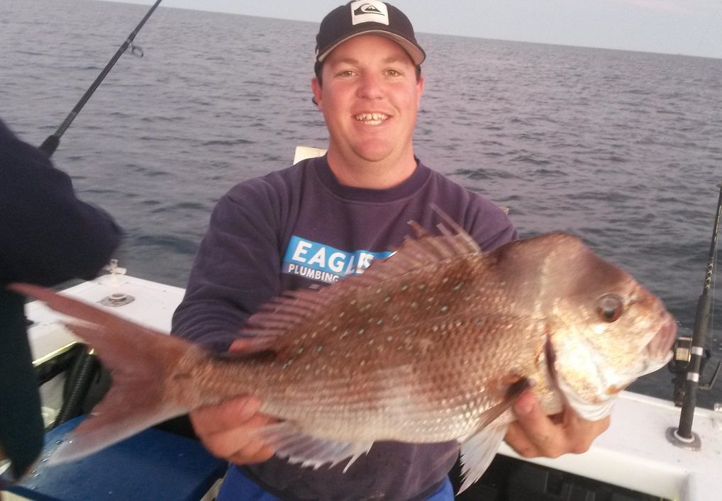 Daniel with the biggest fish hooked on bait over the weekend.