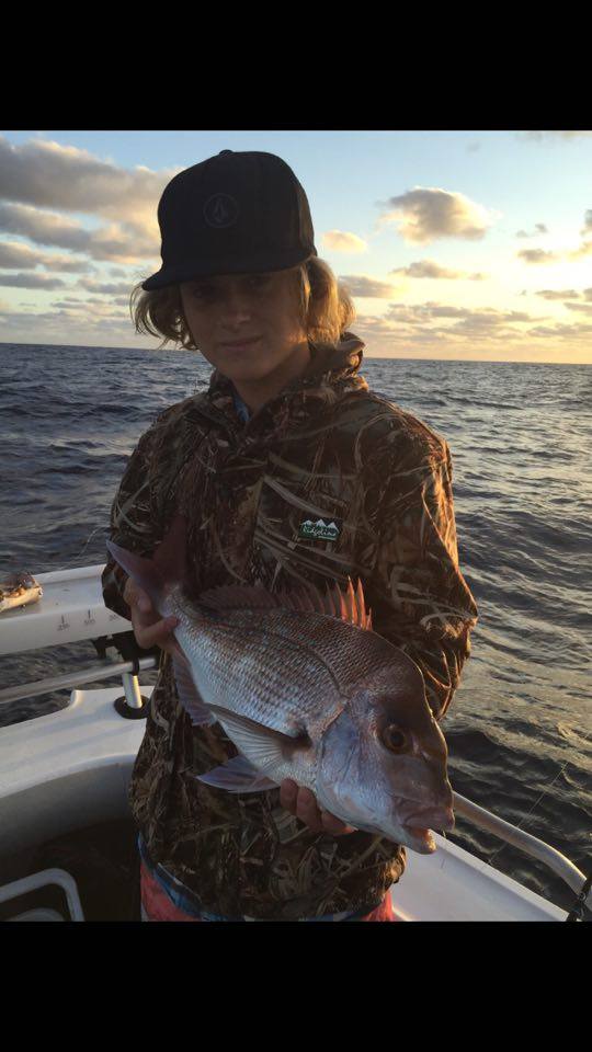 Jack Rolston fished the Blinking to hook this snapper.