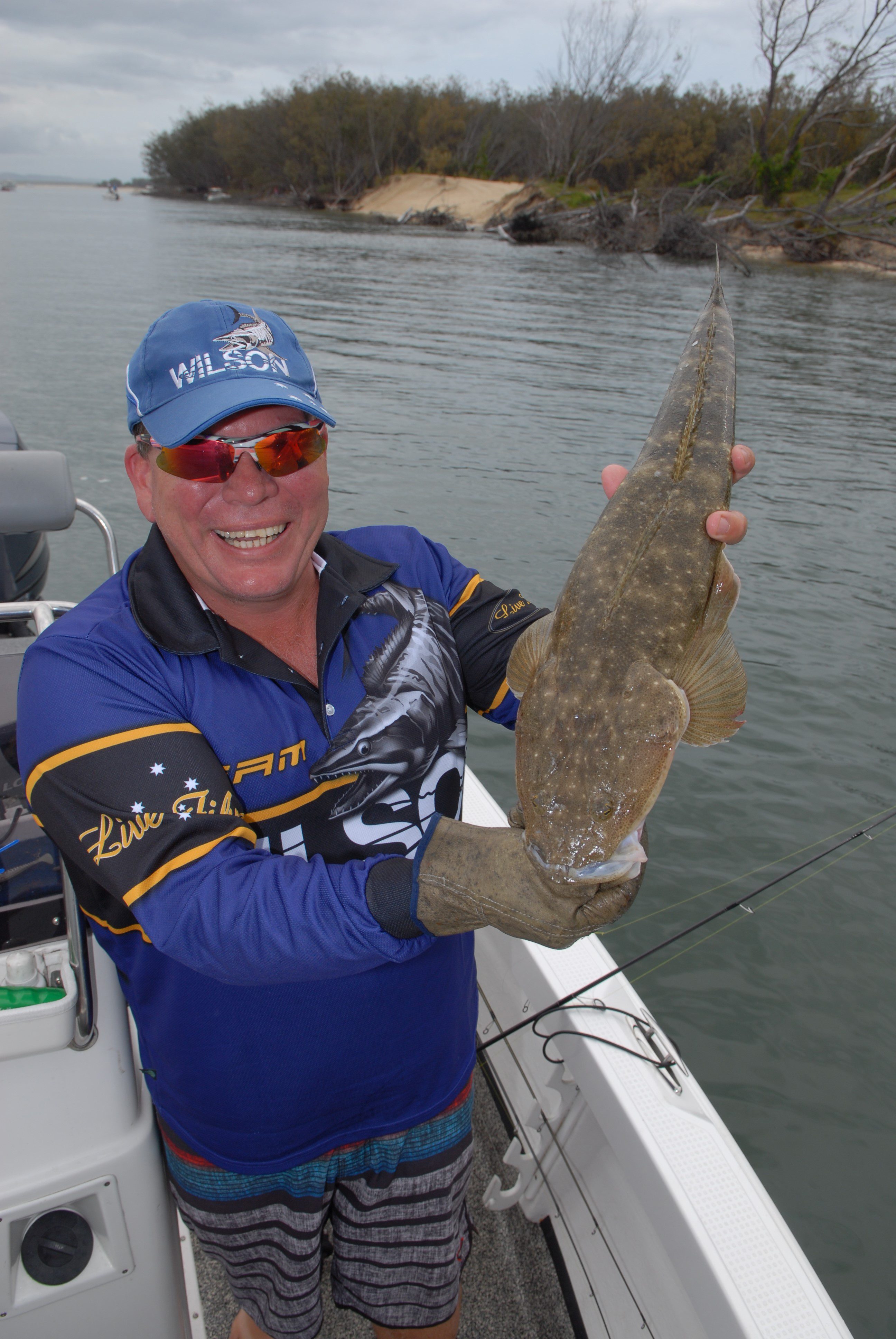 Kord Lucas with the first fish of the competition.