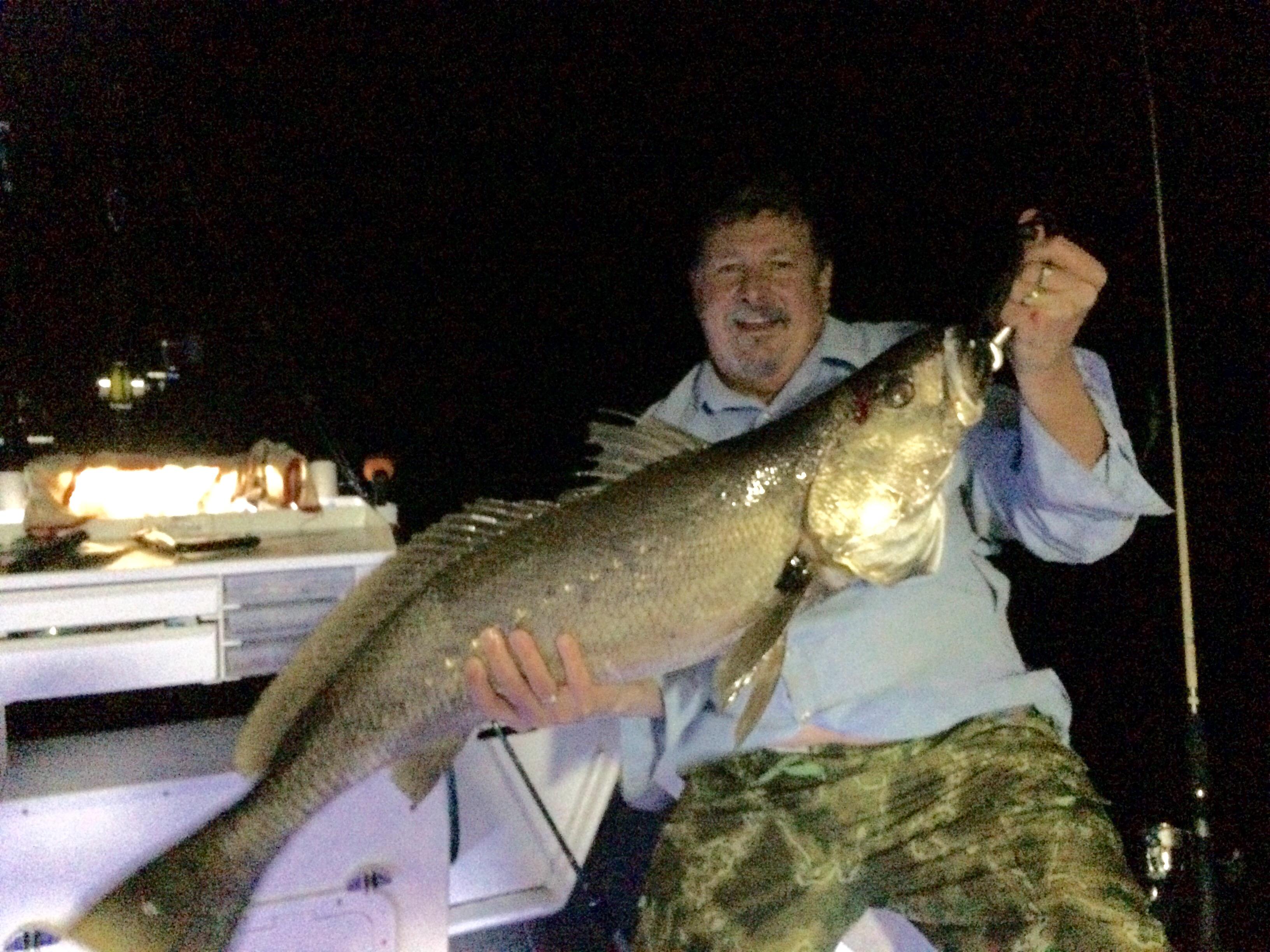 Rob Schomberg boated a sizeable jewfish.