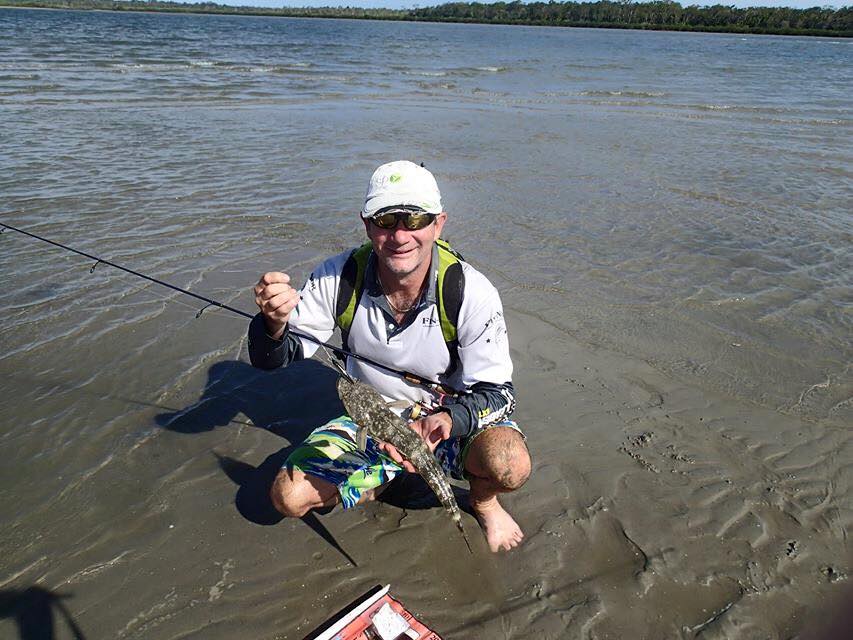 Tin Can Bay crewy Craig and his offsider Austin walked the flats at tools down for this flatty and bream.