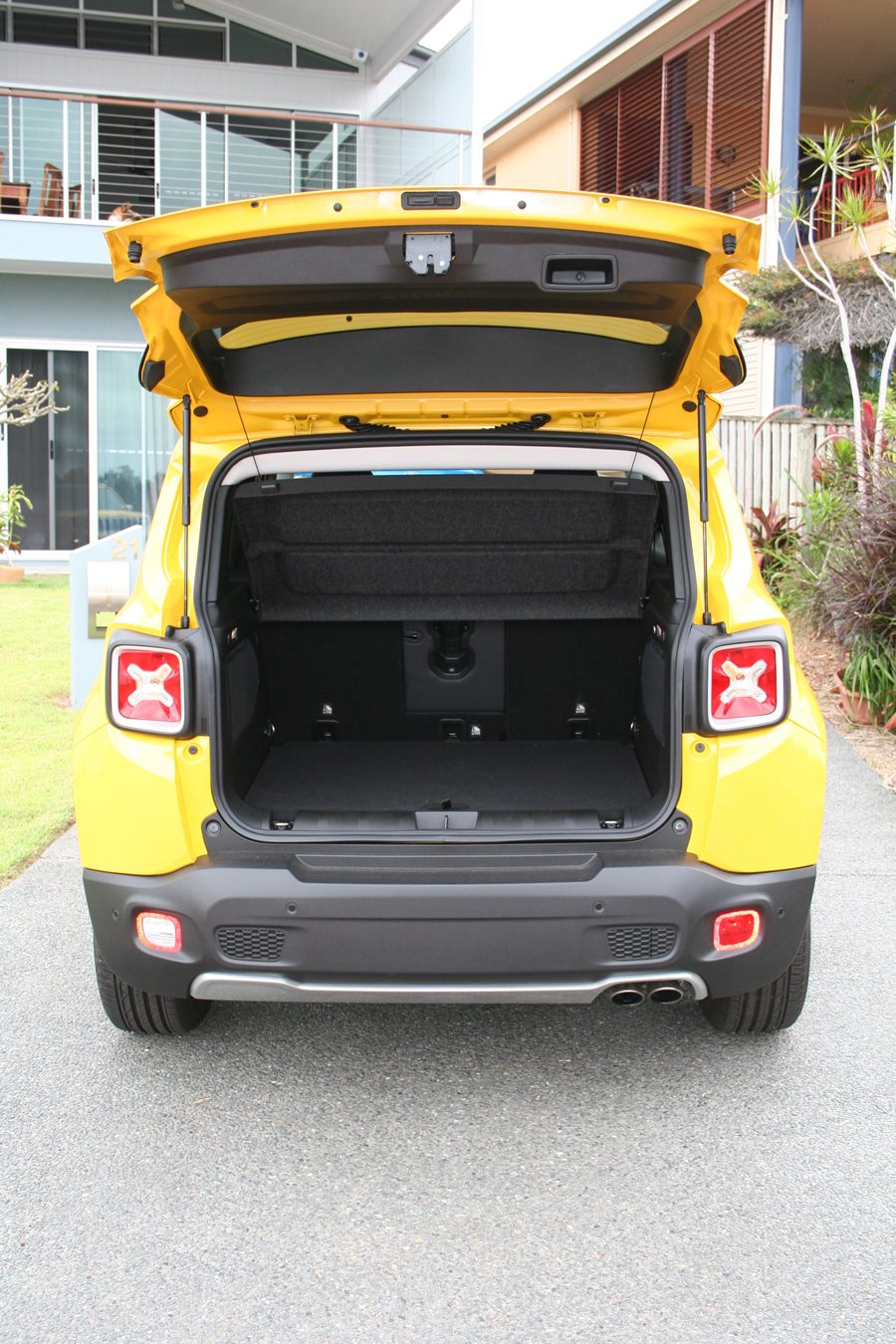 Boot space is impressive considering the Renegade’s squared-off proportions.