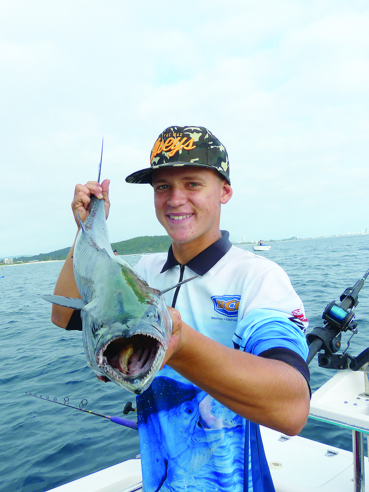 Jye was stoked with his very first mackerel.