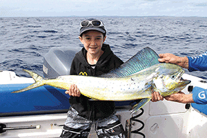 Max Proctor caught this dolphinfish on a skirted lure.