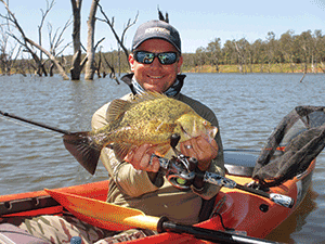 Persisting with casting spinnerbaits, Nigel came up trumps when he landed this solid yella.