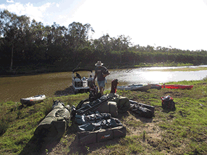 One hell of a backdrop from the author’s campsite on the river.