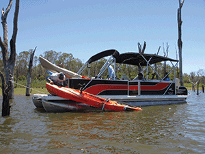 Kayak express. The pick-up zone on the Stuart. 