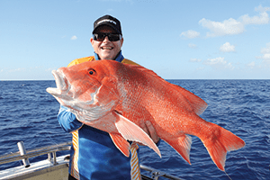 Marty’s first red emperor and a brute at that.