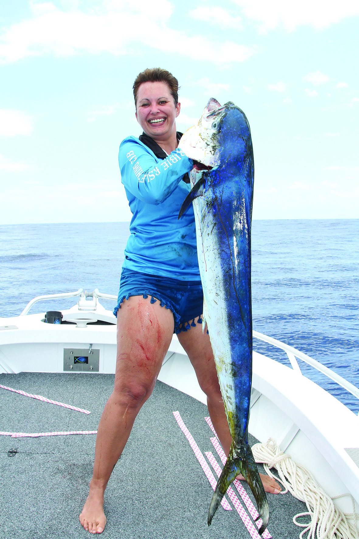 Almost 16kg of dolphin fish caught by Tammy.