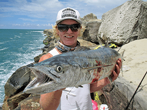 Mischa Porter with his first spanish mackerel of the season taken on live gar. 