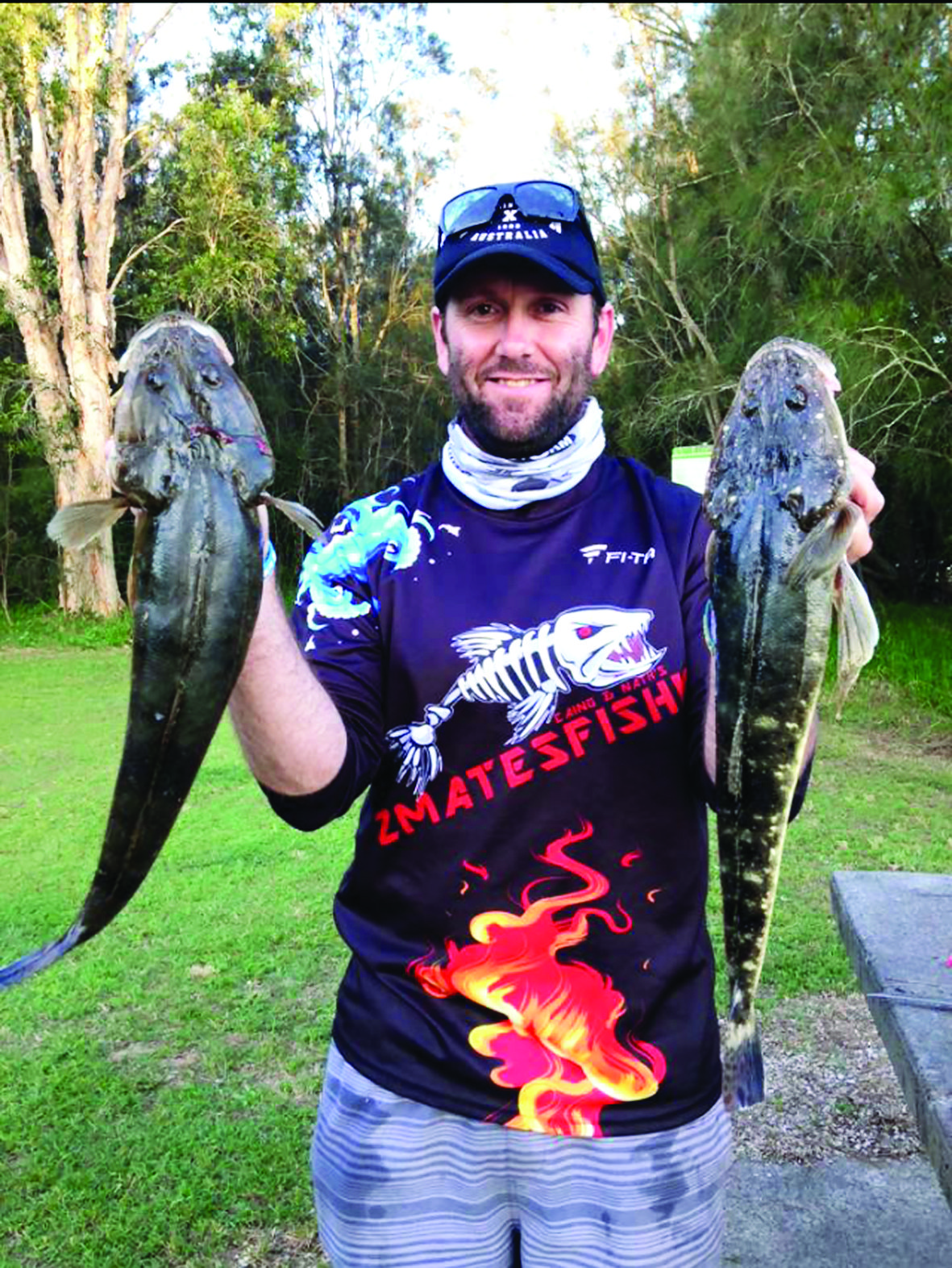 Ryan Myres with a couple of cracker flathead.