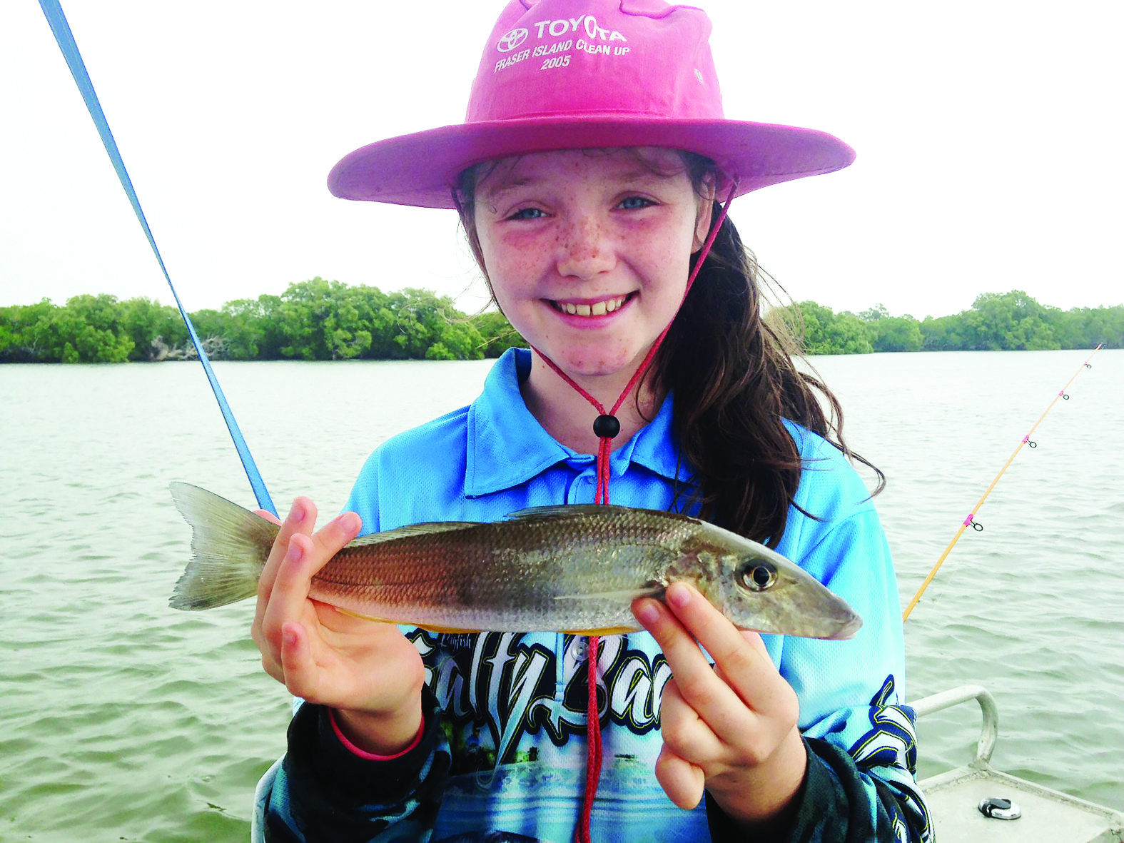 The author’s sister Lara landed a 35cm whiting.