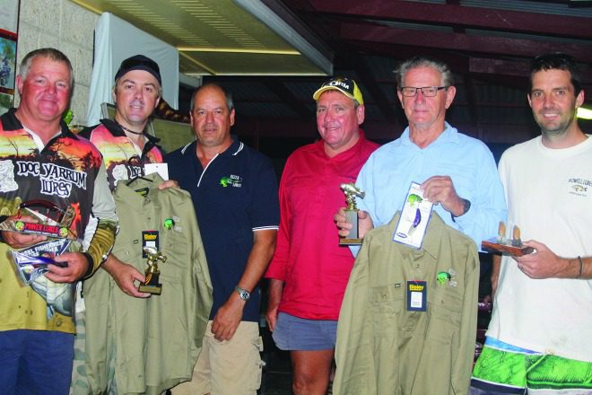 Winners and sponsors of the Ashford Fishing Club’s Peter Newell One Lure Fishing Competition. 