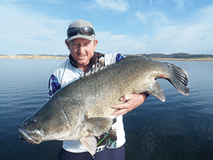 Brock Stewart from Inverell and a 112cm Copeton cod boated on a Bassman DT. 