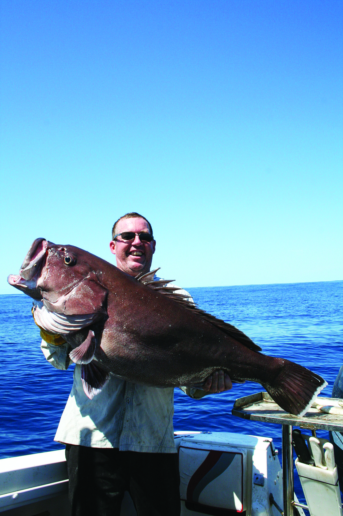 A 20kg bar cod boated by Tony.