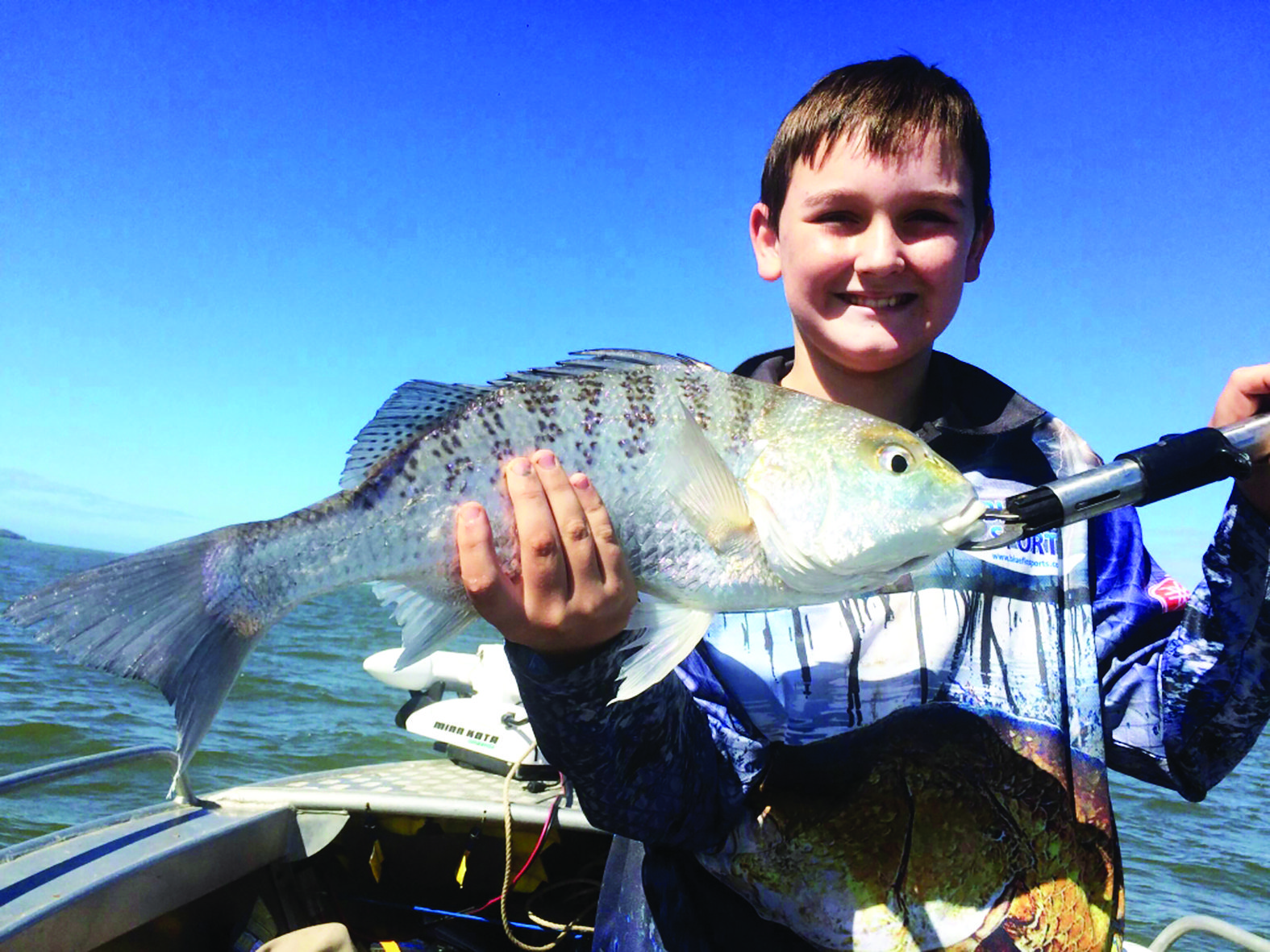 Noah Chapman with a PB grunter.