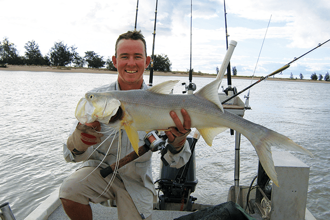 Josh Lyon with a cracker thready – one of the hardest-fighting and tastiest fish going.