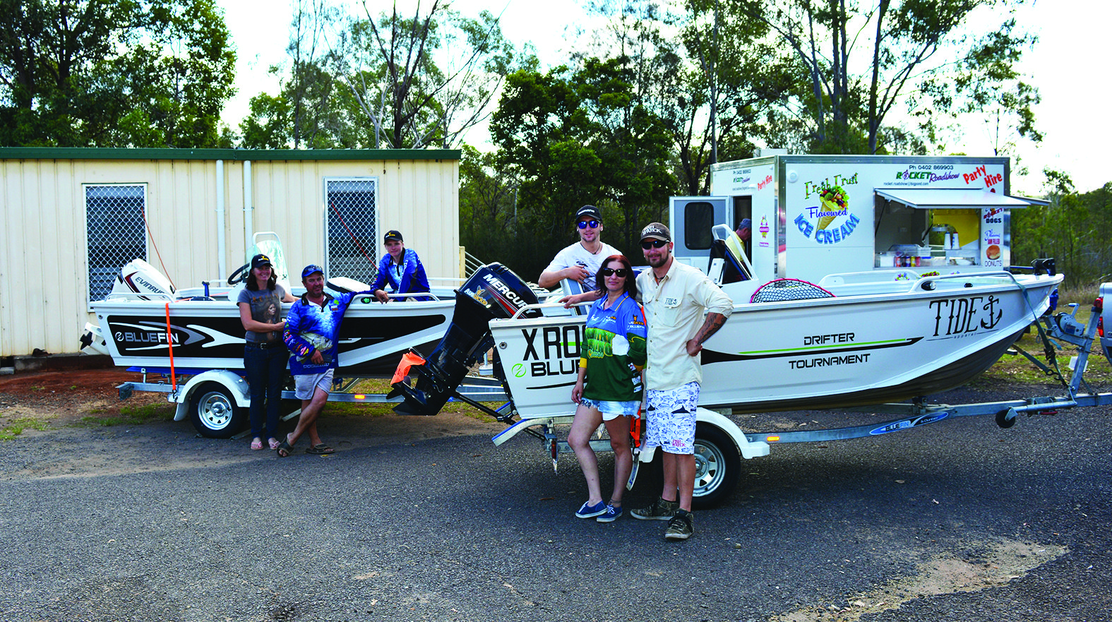 Bluefin boat pairs. Last year’s major prize winners and the 2016 winners enjoyed their prize boats.