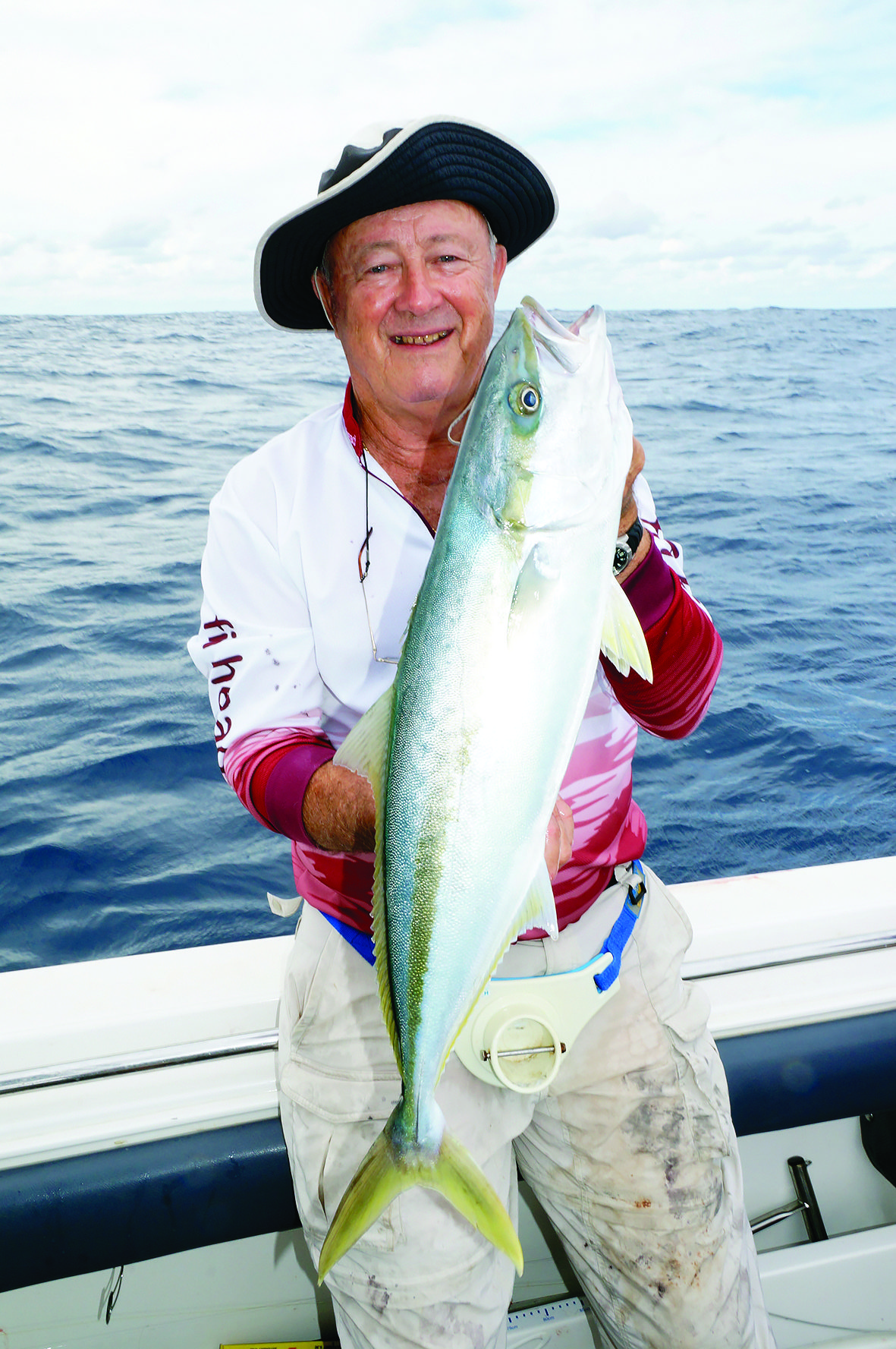Alan Jarvis caught the most fish for the day but said the kingies were making his knees grind.