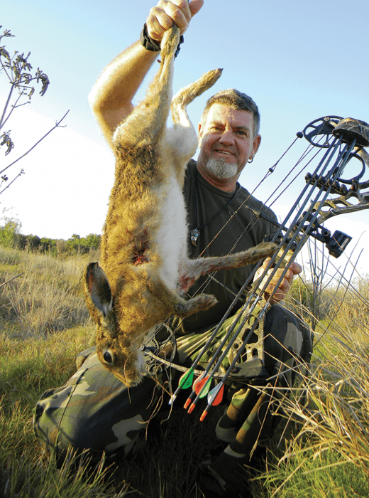 A good-sized European hare taken by the author. 