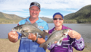 Steve and Lyndel Otto of Team Barra Jacks came second in the cash pool.