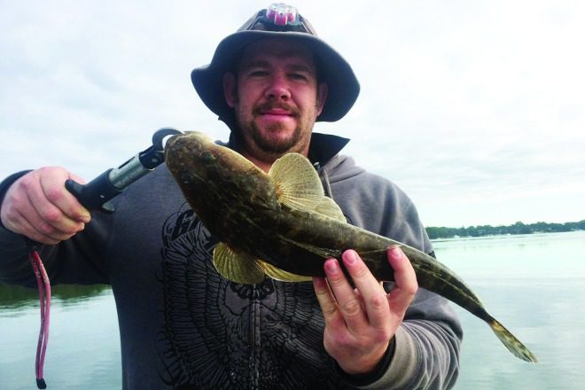 Andrew Partridge captured this good size flathead.