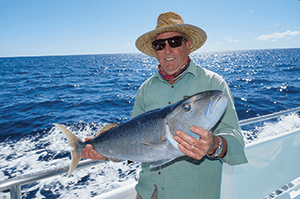 Ivan Mapp with a solid green jobfish. 