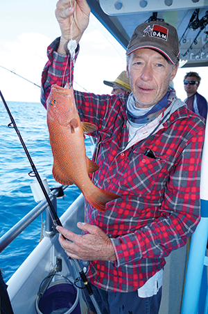 Ron Roduner kept up a steady flow of coral trout. 