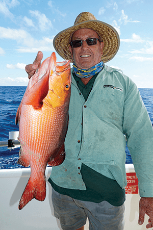 Ivan Mapp’s red bass fought hard before being released. 