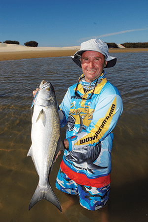 The author and a beautiful tailor spun up on South Stradbroke Island. 