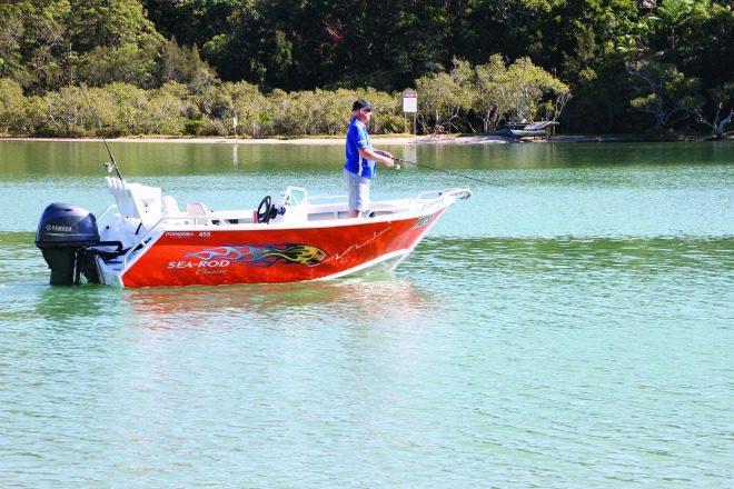 The 455 has heaps of fishing room for bait and lure junkies.