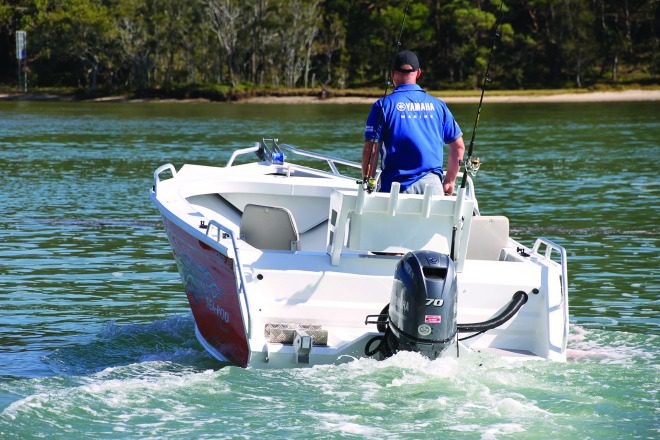 The Fastback Transom is a neat feature of the 455 model.