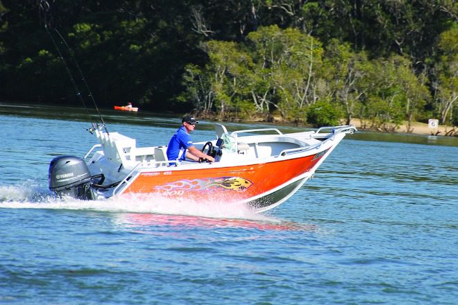 With a punch of the throttle the 70hp Yamaha four-stroke easily got the boat onto the plane.