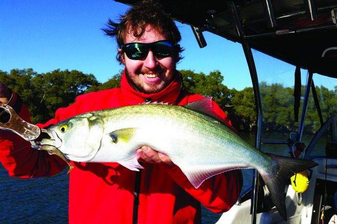 Luke nabbed this solid 63cm tailor while casting for flathead with a Zerek Flat Shad.