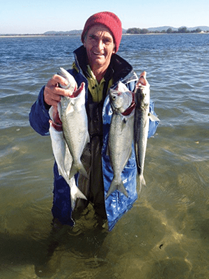 Mick Spann with part of his catch from South Stradbroke Island. 